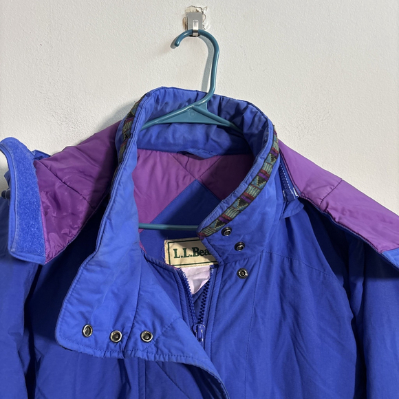 GUC WOMEN’S L.L. BEAN PUFFER SKI COAT SIZE XL BLUE KNEE LENGTH COAT - Picture 2 of 10